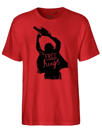 Free Hugs - free hugs, horror, texas chainsaw massacre, Kettensäge, leatherface - Fairtrade T-Shirt