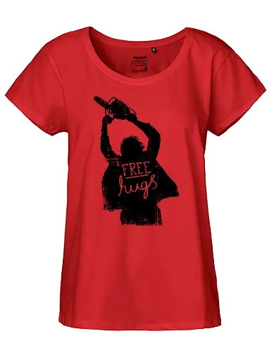 Free Hugs - free hugs, horror, texas chainsaw massacre, Kettensäge, leatherface - Fairtrade Girl Shirt
