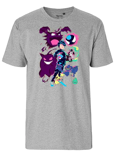 PokeMob - pocket, monster, trainer, ghost, Mob Psycho, geist - Fairtrade T-Shirt