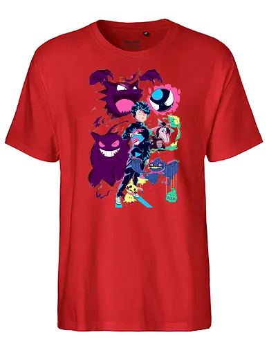 PokeMob - pocket, monster, trainer, ghost, Mob Psycho, geist - Fairtrade T-Shirt