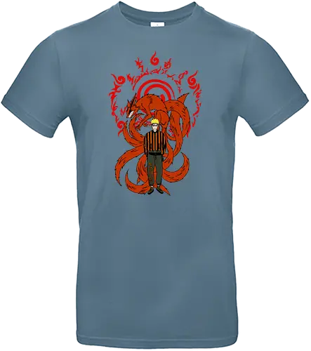 Cursed Hero - anime, manga, ninja, shinobi, 9 tailed fox, nine tails, kitsune - Standard T-Shirt