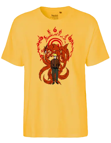 Cursed Hero - anime, manga, ninja, shinobi, 9 tailed fox, nine tails, kitsune - Fairtrade T-Shirt