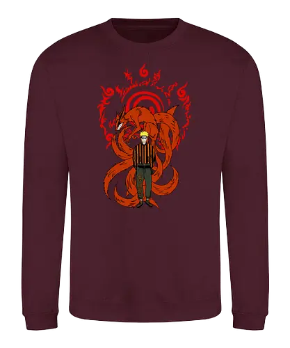 Cursed Hero - anime, manga, ninja, shinobi, 9 tailed fox, nine tails, kitsune - Sweatshirt