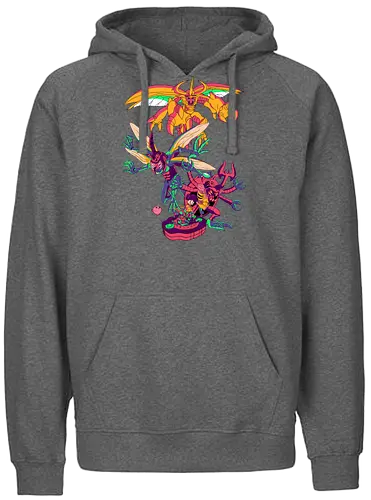 Knowledge - digital, monster, anime, Wissen, bug, Käfer - Fairtrade Hoodie
