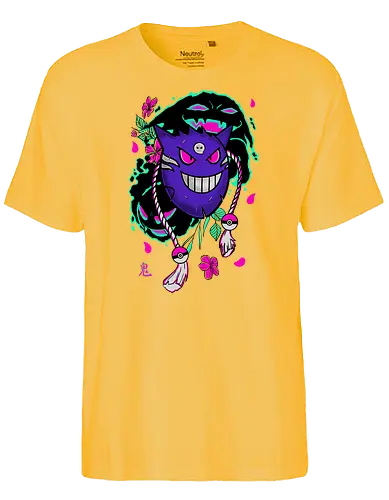 Cursed Mask - ghost, geist, maske, verflucht, Fluch, cursed, pocket, monster - Fairtrade T-Shirt