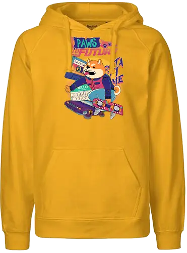 Doggie McFly - dog, shiba, future, zukunft - Fairtrade Hoodie