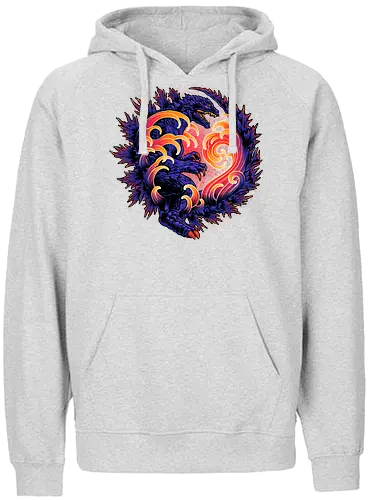 Wave of Destruction - monster, kaiju - Fairtrade Hoodie