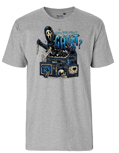 Seen a Ghost? - ghost, geist, maske, horror, horrormovie, scrm - Fairtrade T-Shirt