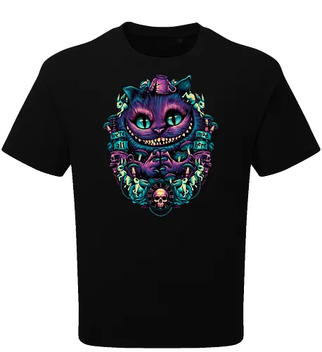 The Cat of Mischief - grinsekatze, cheshire cat, alice, wonderland, wunderland, lewis carroll - Oversize T-Shirt