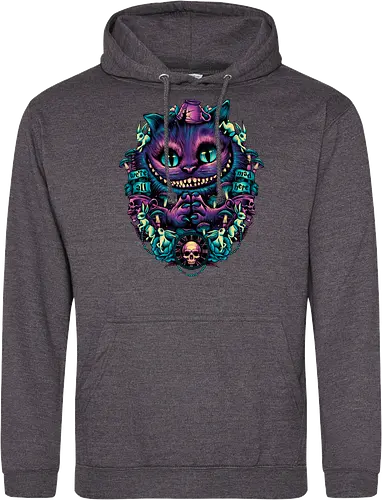 The Cat of Mischief - grinsekatze, cheshire cat, alice, wonderland, wunderland, lewis carroll - Standard Hoodie