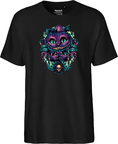 The Cat of Mischief - grinsekatze, cheshire cat, alice, wonderland, wunderland, lewis carroll - Fairtrade T-Shirt