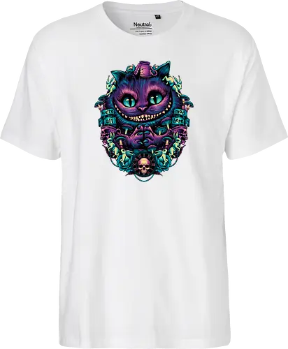 The Cat of Mischief - grinsekatze, cheshire cat, alice, wonderland, wunderland, lewis carroll - Fairtrade T-Shirt