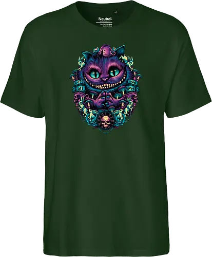 The Cat of Mischief - grinsekatze, cheshire cat, alice, wonderland, wunderland, lewis carroll - Fairtrade T-Shirt