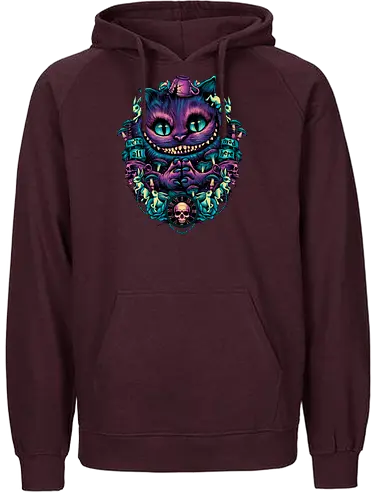 The Cat of Mischief - grinsekatze, cheshire cat, alice, wonderland, wunderland, lewis carroll - Fairtrade Hoodie