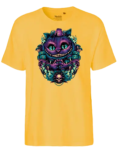 The Cat of Mischief - grinsekatze, cheshire cat, alice, wonderland, wunderland, lewis carroll - Fairtrade T-Shirt