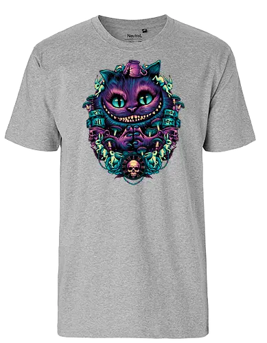 The Cat of Mischief - grinsekatze, cheshire cat, alice, wonderland, wunderland, lewis carroll - Fairtrade T-Shirt