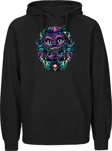 The Cat of Mischief - grinsekatze, cheshire cat, alice, wonderland, wunderland, lewis carroll - Fairtrade Hoodie