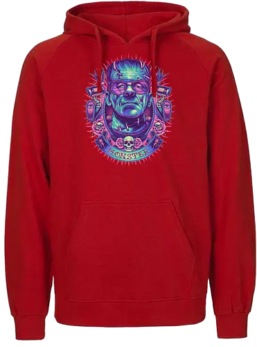 Neon Monster - frankenstein, horror, frankensteins monster - Fairtrade Hoodie