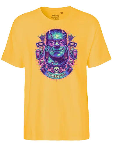 Neon Monster - frankenstein, horror, frankensteins monster - Fairtrade T-Shirt