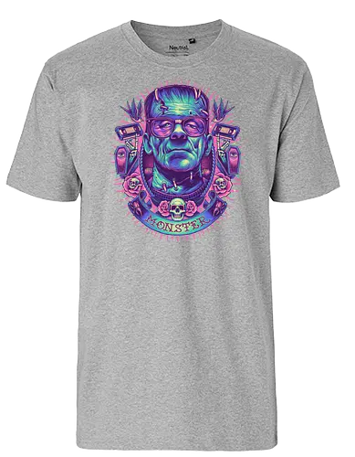 Neon Monster - frankenstein, horror, frankensteins monster - Fairtrade T-Shirt