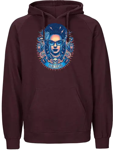 Electric Bride - frankenstein, monster, bride, shelley, hipster - Fairtrade Hoodie