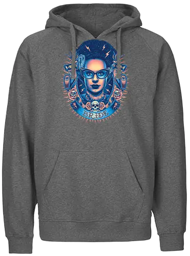 Electric Bride - frankenstein, monster, bride, shelley, hipster - Fairtrade Hoodie