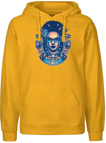 Electric Bride - frankenstein, monster, bride, shelley, hipster - Fairtrade Hoodie