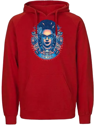 Electric Bride - frankenstein, monster, bride, shelley, hipster - Fairtrade Hoodie