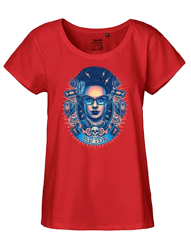 Electric Bride - frankenstein, monster, bride, shelley, hipster - Fairtrade Girl Shirt