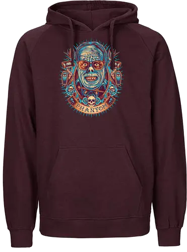 Glowing Phantom - phantom, monster, hipster - Fairtrade Hoodie