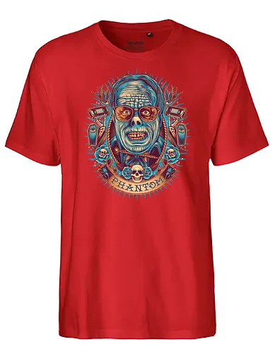 Glowing Phantom - phantom, monster, hipster - Fairtrade T-Shirt