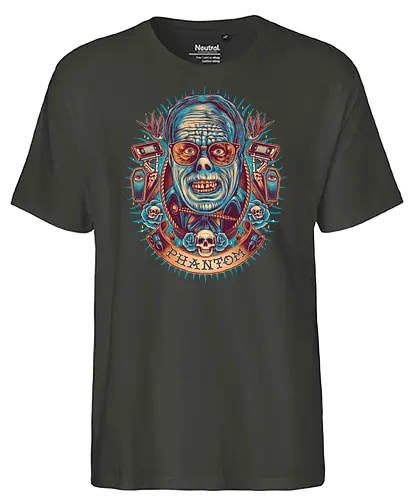 Glowing Phantom - phantom, monster, hipster - Fairtrade T-Shirt