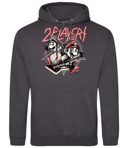 2 Players - player 2, mario, mashup, metal - Standard Hoodie