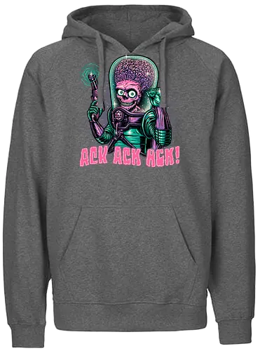 Greetings from Mars - mars, attack, alien, 90s - Fairtrade Hoodie
