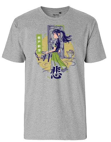 Loss and Grief - anime, fantasy, Worm, chair, stuhl - Fairtrade T-Shirt