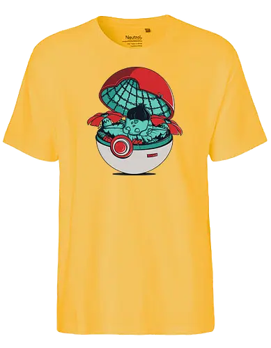 Green Poke House - pocket, mon, monster, gaming, anime, ball, retrogames, grass - Fairtrade T-Shirt