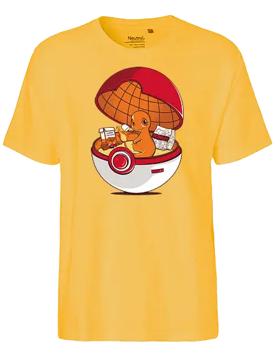 Red Poke House - pocket, monster, ball, starter, feuer, fire, home - Fairtrade T-Shirt
