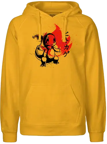 red sun fire - Japanese, pocket, monster, starter, fire, feuer, traditional, japan, nippon - Fairtrade Hoodie