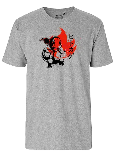 red sun fire - Japanese, pocket, monster, starter, fire, feuer, traditional, japan, nippon - Fairtrade T-Shirt