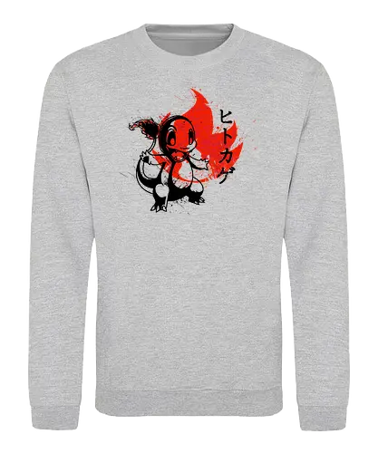 red sun fire - Japanese, pocket, monster, starter, fire, feuer, traditional, japan, nippon - Sweatshirt
