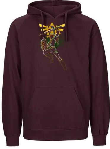 shadow of courage - Breath, hero, wisdom, courage, strenght, wild, held, mut, kraft, weisheit, Hero of Time - Fairtrade Hoodie