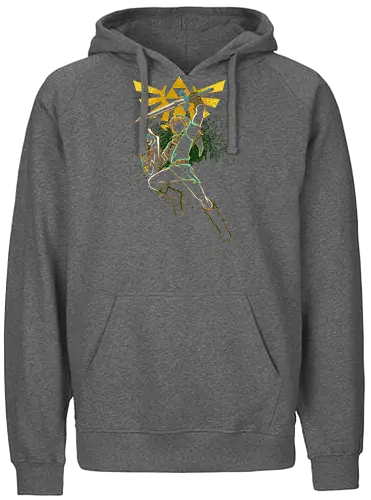 shadow of courage - Breath, hero, wisdom, courage, strenght, wild, held, mut, kraft, weisheit, Hero of Time - Fairtrade Hoodie