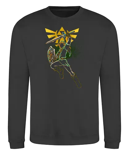 shadow of courage - Breath, hero, wisdom, courage, strenght, wild, held, mut, kraft, weisheit, Hero of Time - Sweatshirt