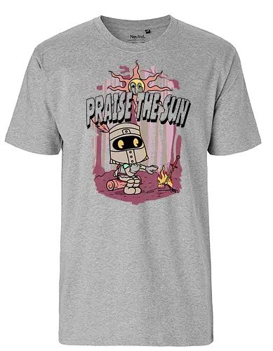 Praise the Sun Cartoon - souls, solaire of astora, sonne, sun, praise - Fairtrade T-Shirt