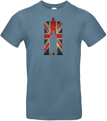10th flag - 10th doctor, scifi, science fiction, tardis, uk, britain, flag, Doctor - Standard T-Shirt
