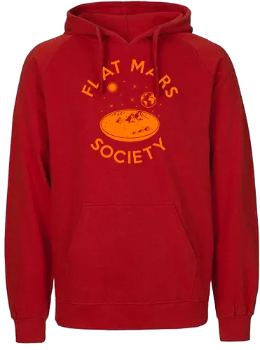 Flat Mars Society - mars, tfes, aluhut, verschwörung, conspiracy, flat rth society - Fairtrade Hoodie