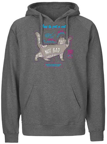 How to pet a cat - katze, cat, haustier, how to, kuscheln, streicheln, pet - Fairtrade Hoodie