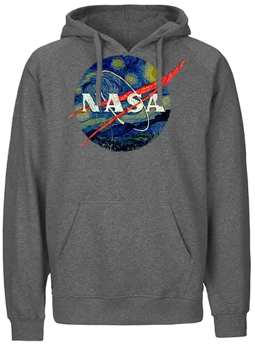 Starry NASA - nasa, weltraum, space, van gogh, starry night, classic art, mashup - Fairtrade Hoodie