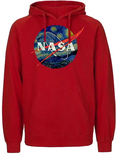 Starry NASA - nasa, weltraum, space, van gogh, starry night, classic art, mashup - Fairtrade Hoodie