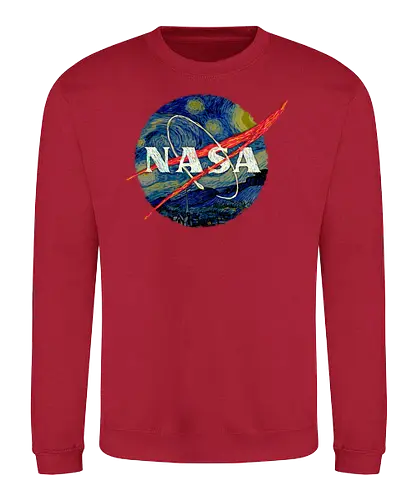 Starry NASA - nasa, weltraum, space, van gogh, starry night, classic art, mashup - Sweatshirt